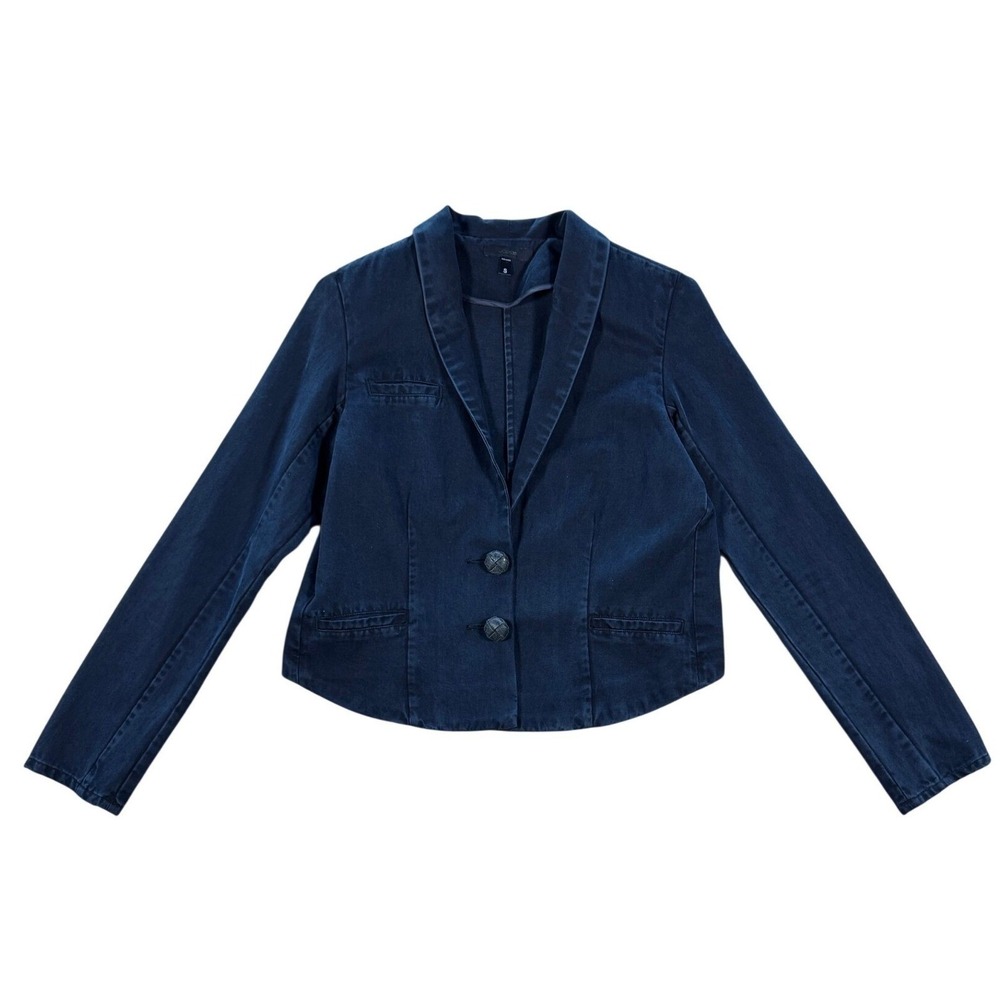 Joe's Jeans Buenos Aires Denim Blazer S Dark Indigo Corpcore Office Siren  EUC